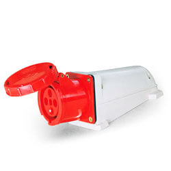 TOMADA INDUSTRIAL SOBREPOR 3P+T 63A VM 380V REF 40021-LUKMA