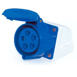TOMADA INDUSTRIAL SOBREPOR 3P+T+N 16A AZUL 220V 40024-LUKMA