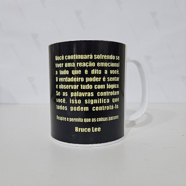 Caneca Porcelana Bruce Lee