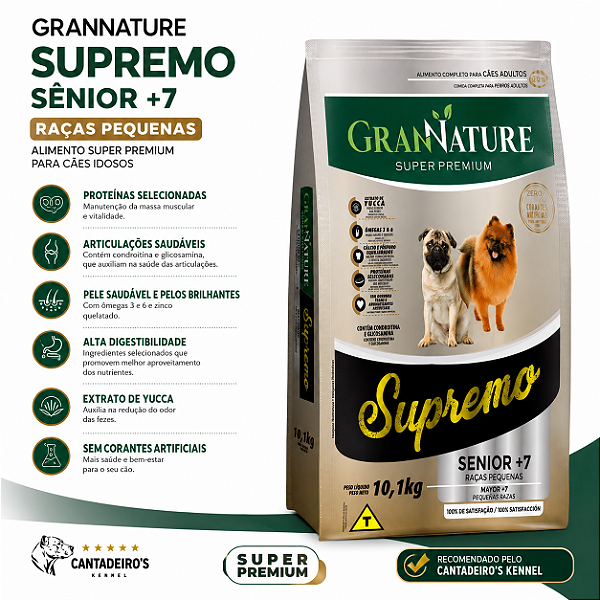 Grannature Supremo Senior +7 – Raças Pequenas (10,1kg)