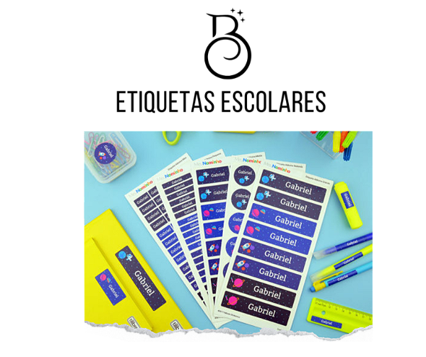 Kit de Etiquetas Escolares Personalizadas