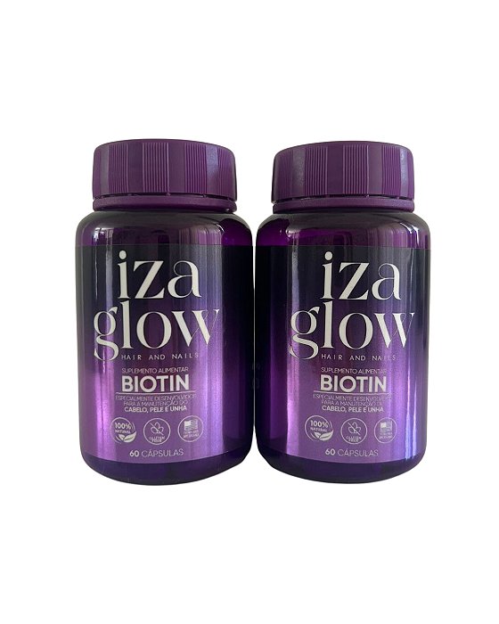 Biotina IzaGlow - Cuidados de Dentro para Fora - 120 cap
