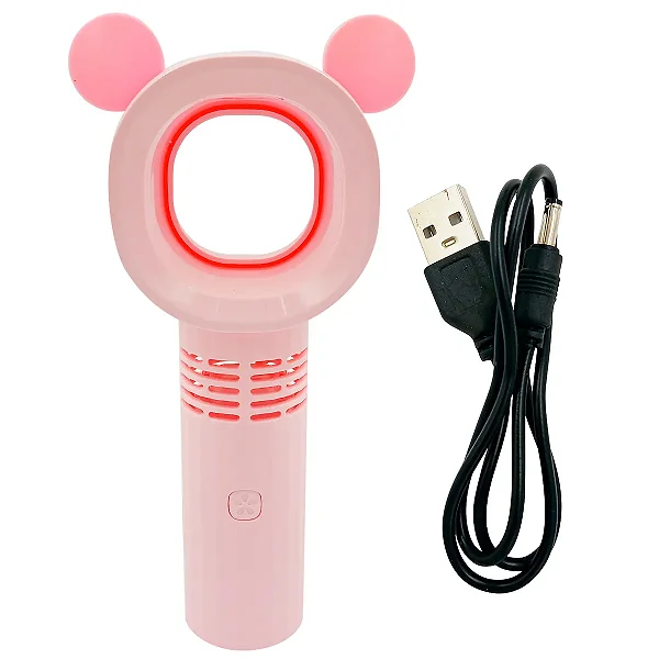 Ventilador Sem Hélice Ursinho Rosa