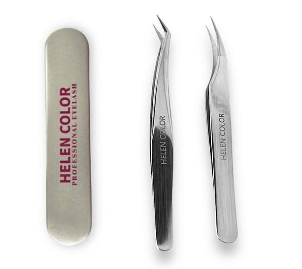 Kit de Pinças Helen Color (Modelo Golfinho e Chanfrada)