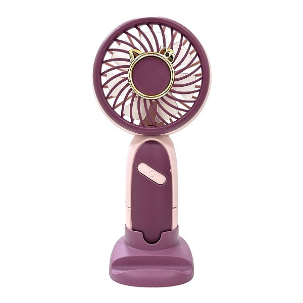 Ventilador Roxo com Dourado