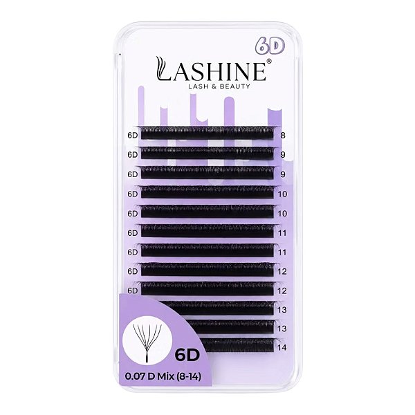 Lashine 6D Real Mix 8 ao 14mm 0,07D