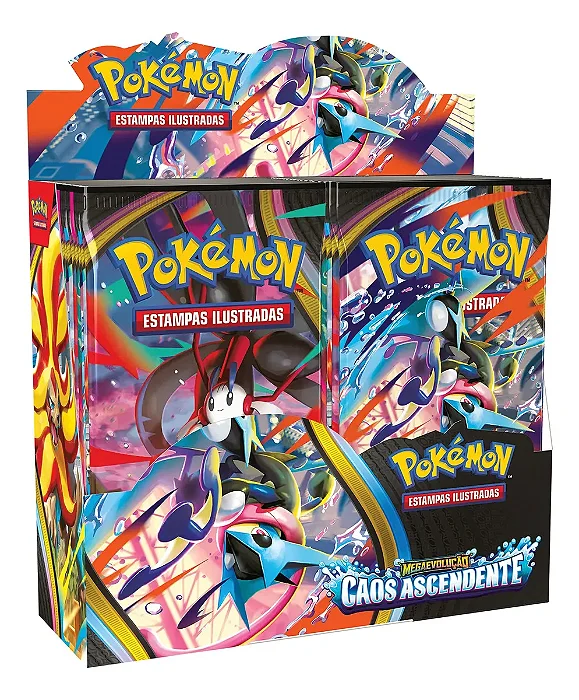 Box Display 216 Cartas Pokémon Me04 Caos Ascendente Copag