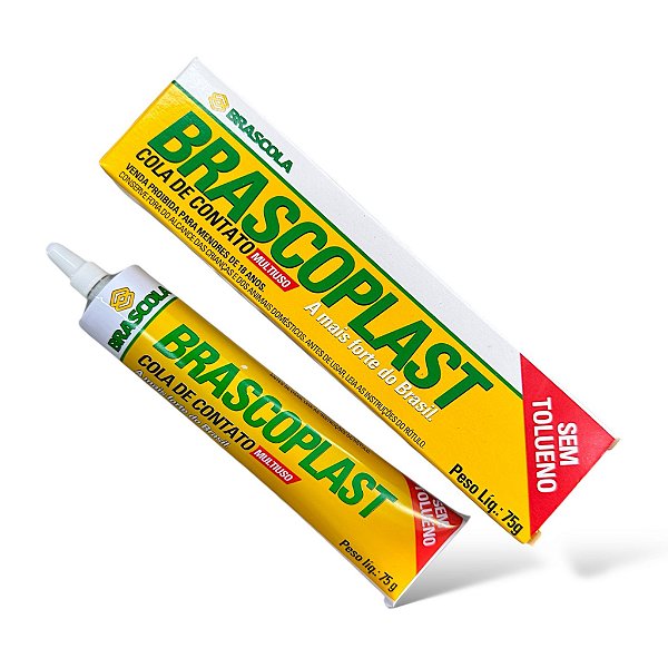 Cola de Contato Brascoplast 75g Fixação Forte e Duradoura