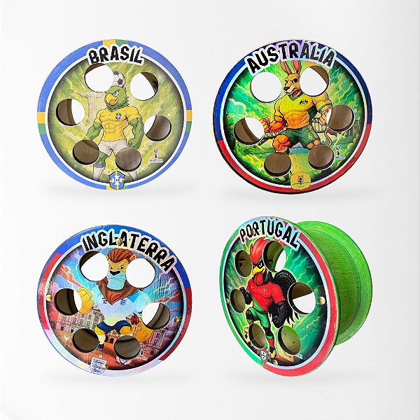 Carretilha para Pipa de Madeira 10" (25 cm) Destravada com Rolamento Seleções