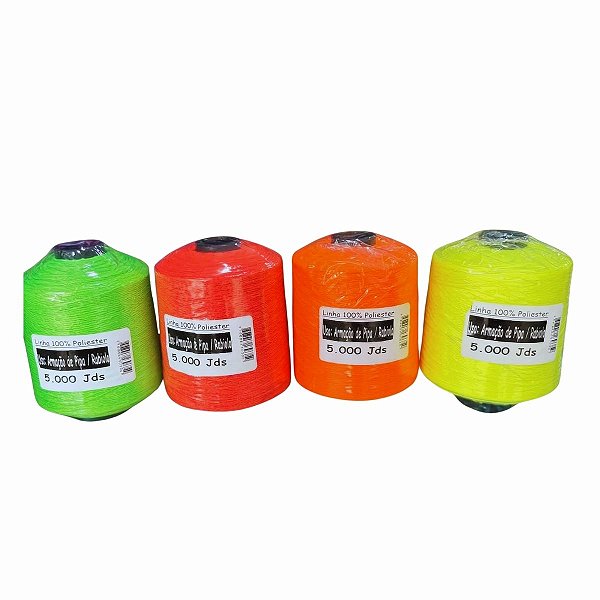 Linha Poliester Colorida Para Armação e Rabiola 5000 Jardas