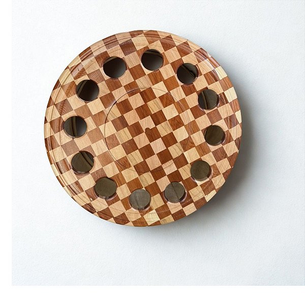 Carretilha para Pipa (Edição Chile) de Madeira 12" (29 cm) Destravada com Rolamento