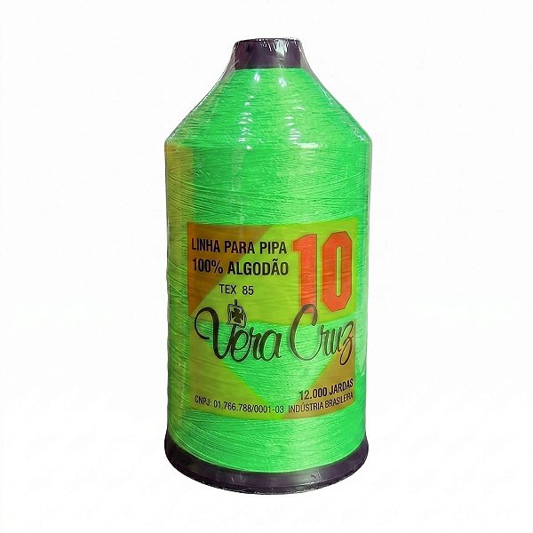Linha de Pipa Neon Vera Cruz 12000 Jardas Fio 10