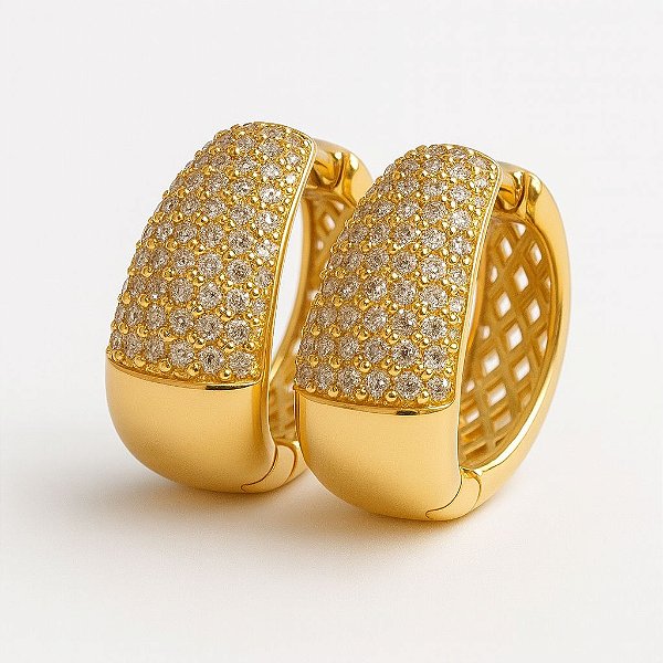 BRINCO ARGOLA CLICK CRAVEJADA