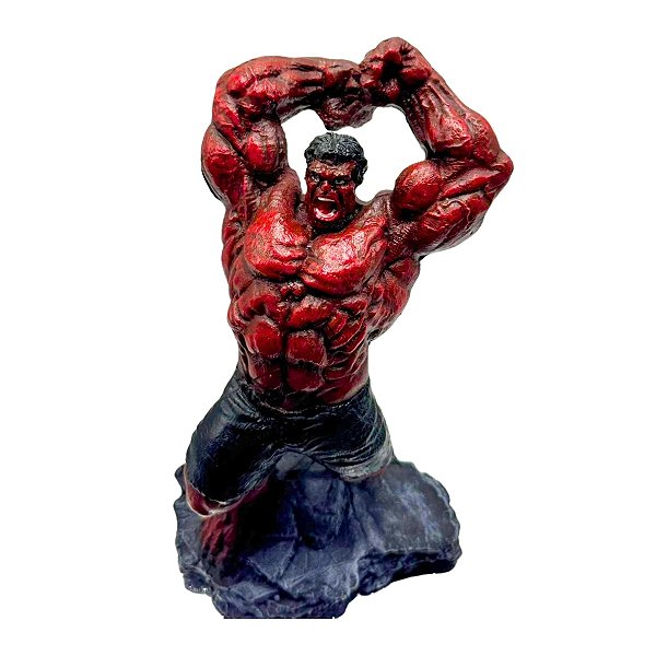 Estátua Hulk Smash M Vermelho