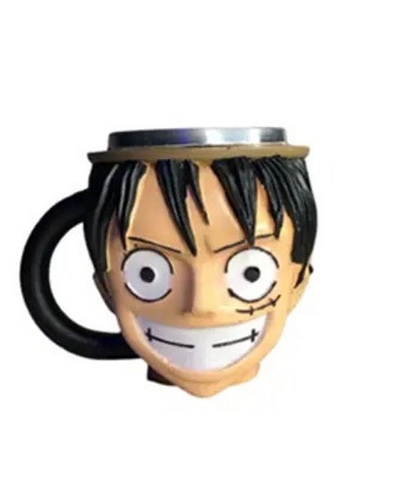Caneca Copo 3D Luffy One Piece Resina Anime Geek Colecionável