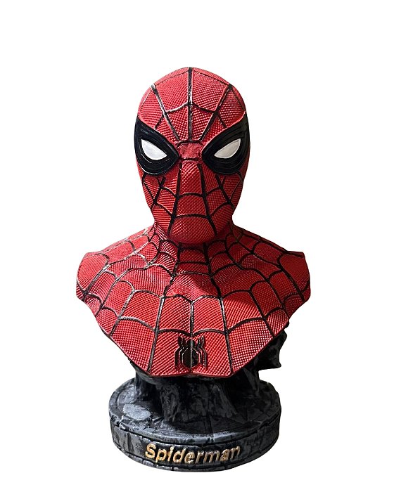 Busto Estáatua Action Figure Homem Aranha Resina Geek Colecionável