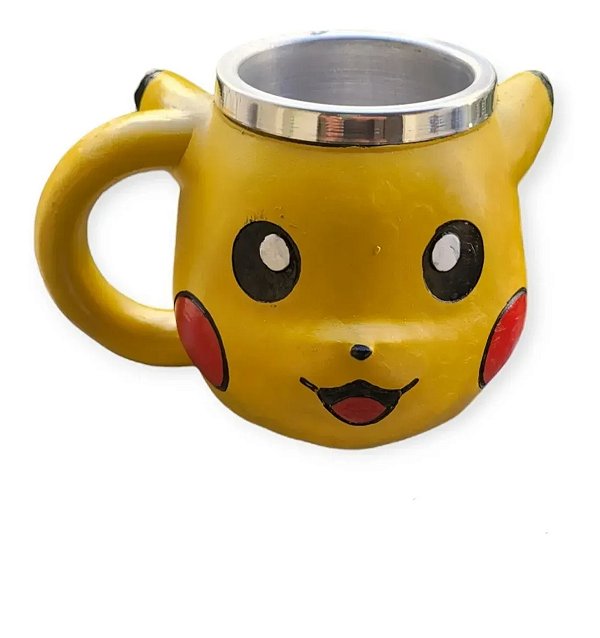 Caneca Copo 3D Pikachu Pokémon Resina Geek Colecionável