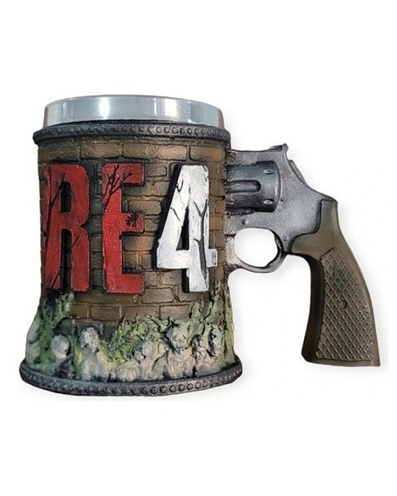 Caneca Copo 3D Resident Evil Gamer Resina Geek Colecionável