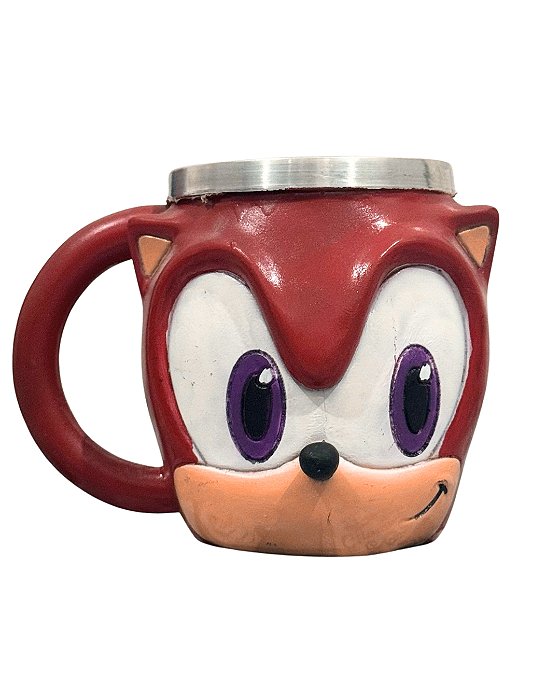 Caneca Copo 3D Sonic Shadow Resina Gamer Geek Colecionável