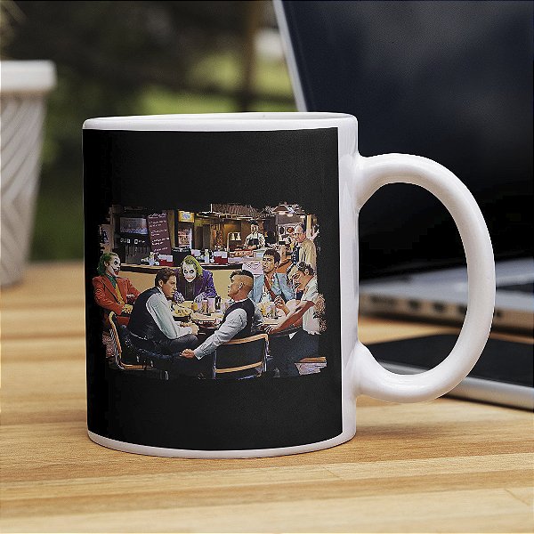 Caneca Cilíndrica Reunião Vilões Branca