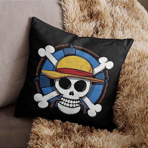 Almofada One Piece Bandeira Pirata 45x45