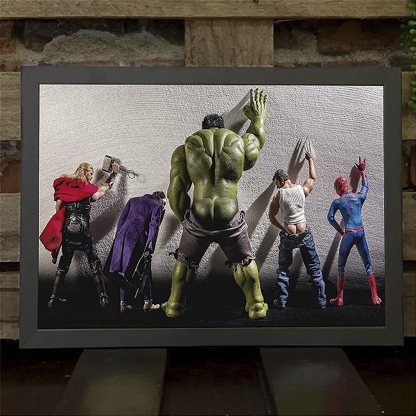 Quadro Herois Marvel Mijando A3