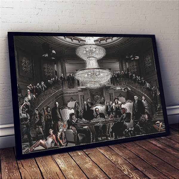 Quadro Festa Gângster Mafiosos Lendas A3