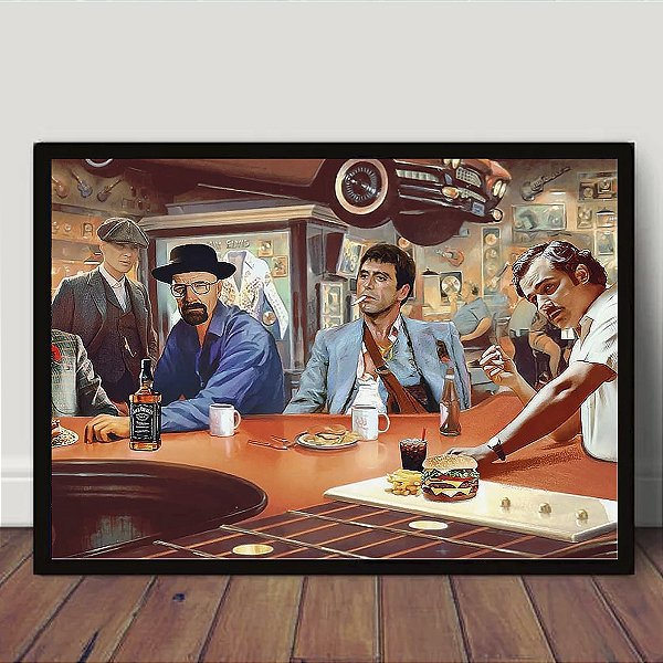 Quadro Happy Hour Personagens A3
