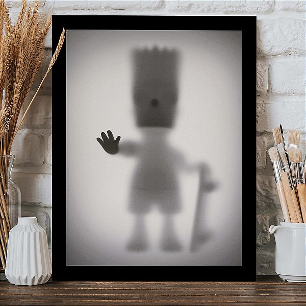 Quadro Os Simpsons Bart Skate Desaparecimento Raio X Biombo A3