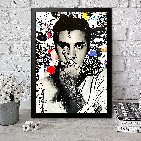 Quadro Elvis Presley No Limits Collage Art A3