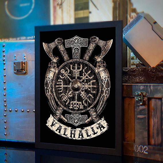 Quadro Vikings Valhalla Espera valhalla Awaits Ragnar Lothbrok A3