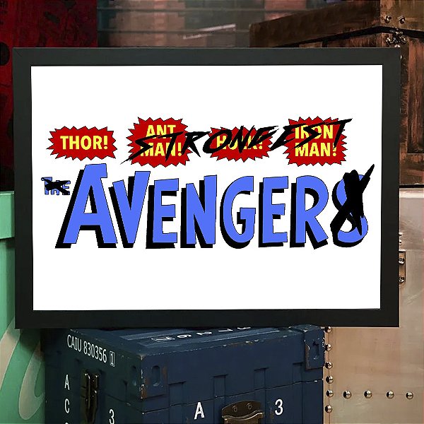 Quadro Thor Amor e Trovão Strongest Avenger Vingador Mais Forte Marvel The Avengers A3