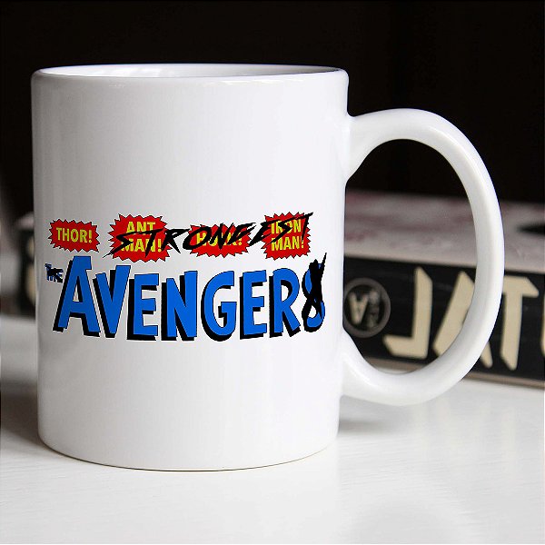 Caneca Thor Amor e Trovão Strongest Avenger Vingador Mais Forte Marvel The Avengers Branca