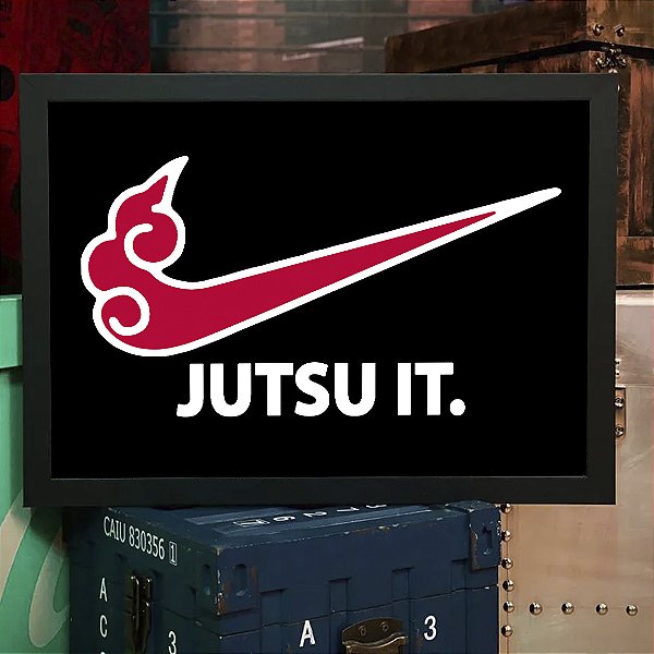 Quadro Akatsuki Jutsu It. Nike Naruto Anime Mangá A3