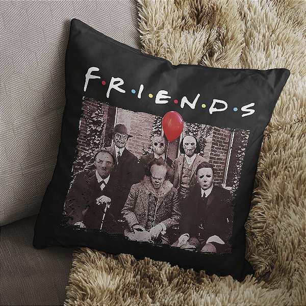 Almofada Friends Halloween Horror Freddy Jason Saw Hannibal It Mayers 45x45