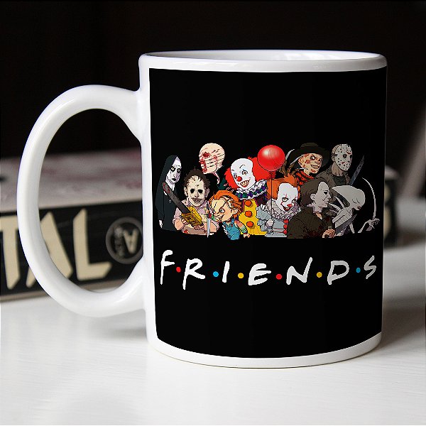 Caneca Friends Halloween Horror Serial Killers Terror Branca