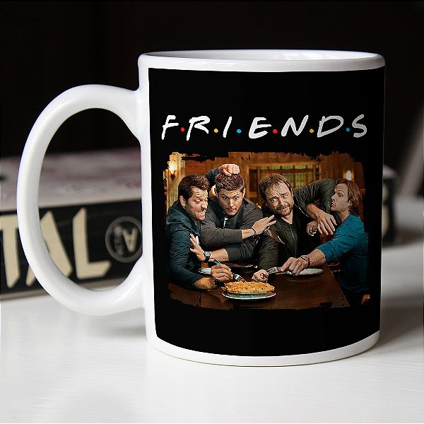 Caneca Friends Winchesters Sobrenatural Supernatural Meme Branca