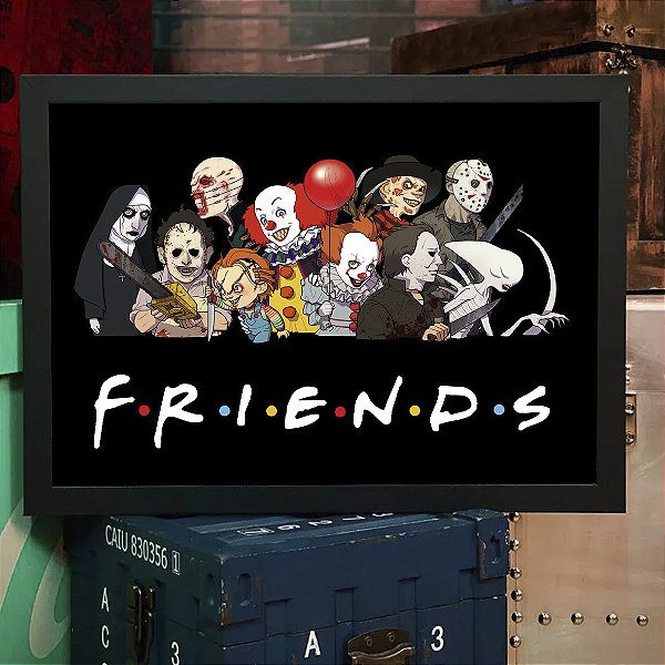 Quadro Friends Halloween Horror Serial Killers Terror A3