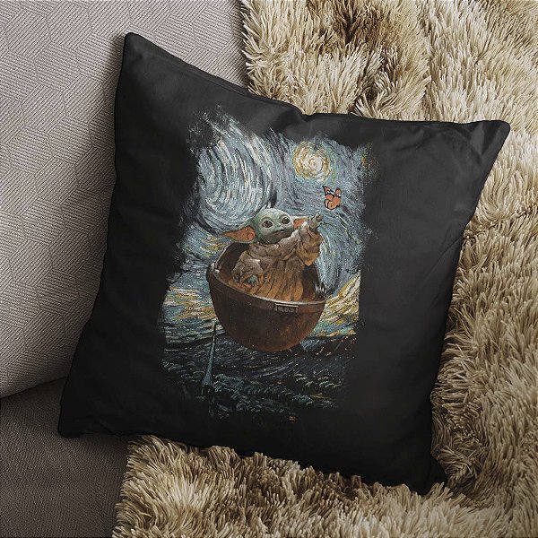 Almofada Aesthetic Baby Yoda Butterfly Star Wars 45x45