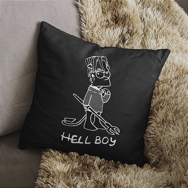 Almofada Bart Simpsons Hellboy Os Simpsons 45x45