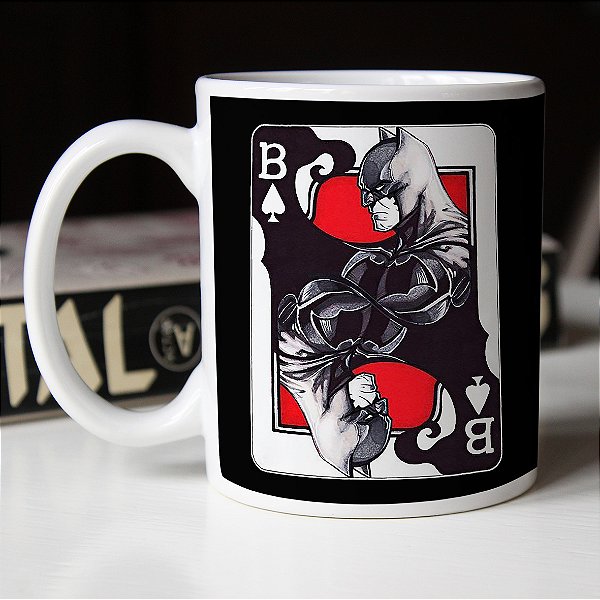 Caneca Batman Card Chaos In Gotham Carta Caos Em Gotham DC Comics Branca
