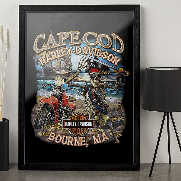 Quadro Cape Cod Harley Davidson Cycles Motorcycle Bourne A3