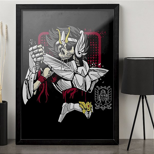Quadro Os Cavaleiros do Zodíaco Seiya de Pégaso Zumbi Sagitário Saint Seiya A3