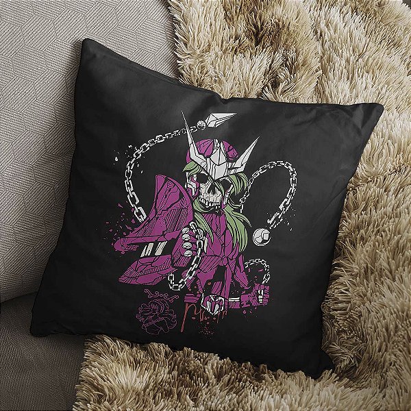 Almofada Os Cavaleiros do Zodíaco Shun de Andrômeda Zumbi Virgem Saint Seiya 45x45