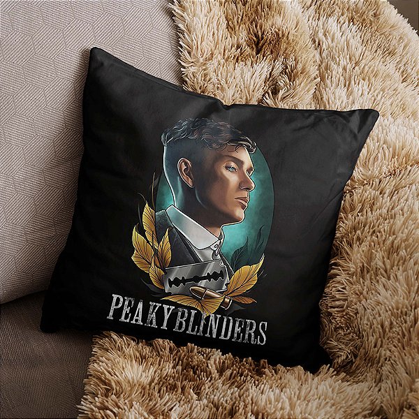 Almofada Thomas Shelby Peaky Blinders Lâmina Navalha Munição Cillian Murphy 45x45