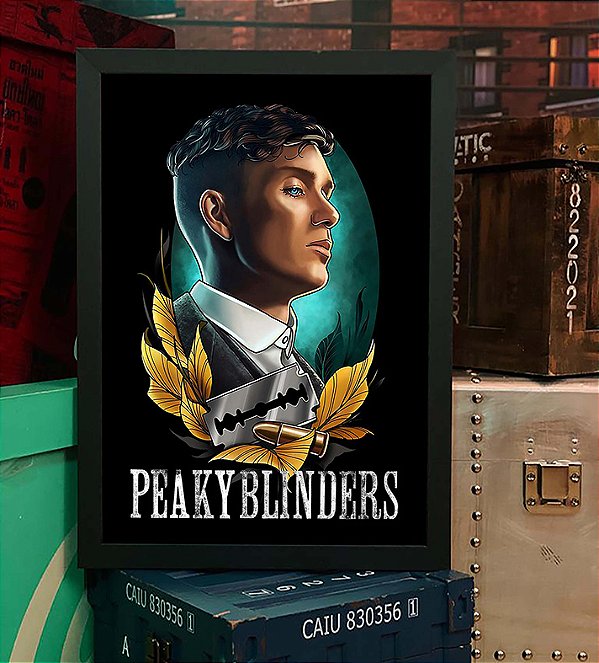 Quadro Thomas Shelby Peaky Blinders Lâmina Navalha Munição Cillian Murphy A3
