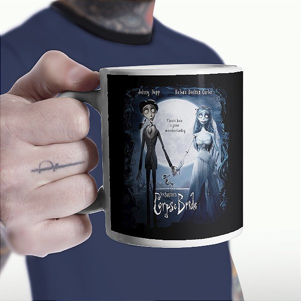 Caneca Corpse Bride Tim Burton A Noiva Cadaver Branca