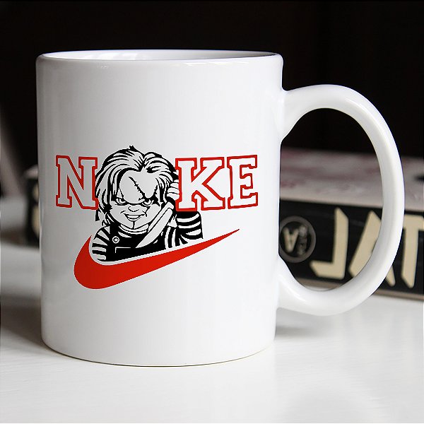 Caneca Nike Chucky Boneco Assassino Branca