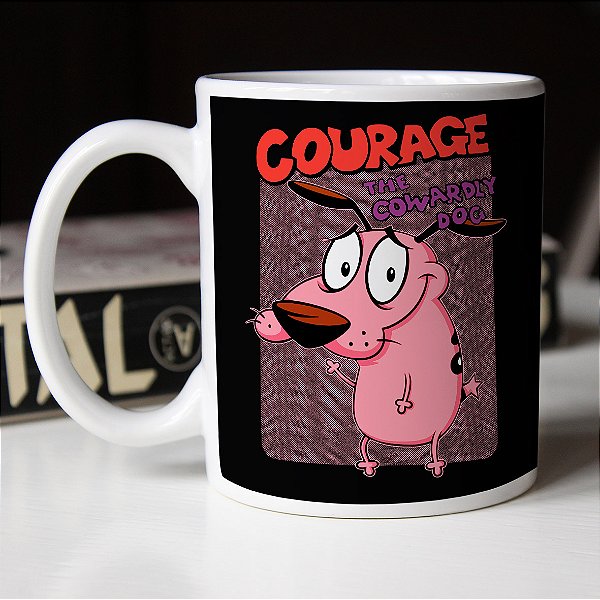 Caneca Coragem o Cão Covarde Courage Branca