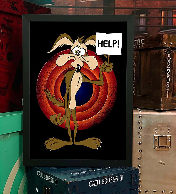 Quadro Wile Coyote Acme Help A3